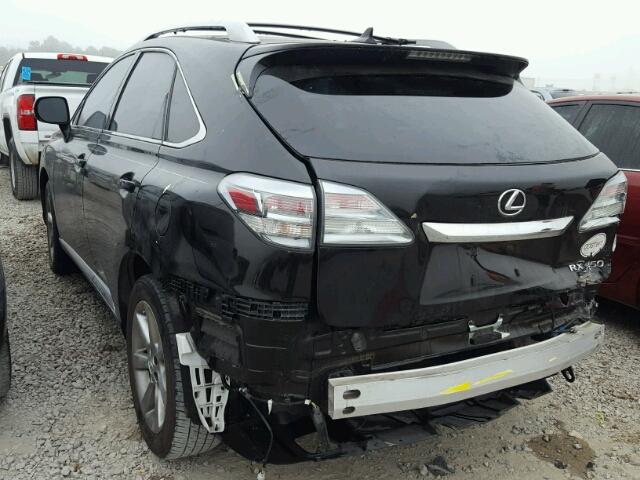 2T2ZK1BA4CC079238 - 2012 LEXUS RX 350 BLACK photo 3