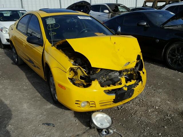 1B3ES56C44D604844 - 2004 DODGE NEON SXT YELLOW photo 1