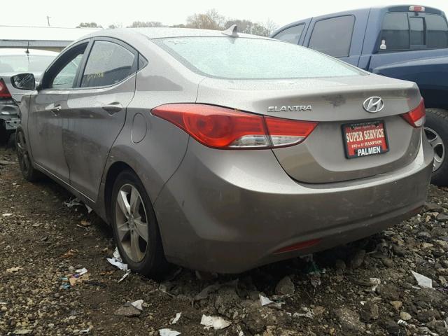 5NPDH4AE4BH014825 - 2011 HYUNDAI ELANTRA GL BROWN photo 3