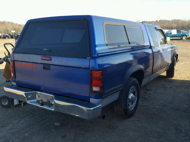 1B7GL23X2TS515648 - 1996 DODGE DAKOTA BLUE photo 4