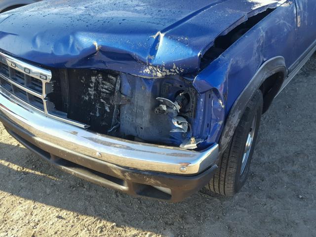 1B7GL23X2TS515648 - 1996 DODGE DAKOTA BLUE photo 9