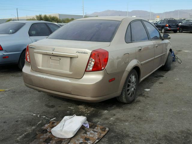 KL5JJ52Z04K013695 - 2004 SUZUKI FORENZA LX TAN photo 4