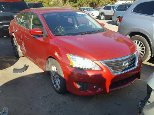 3N1AB7AP0EY328201 - 2014 NISSAN SENTRA S RED photo 1