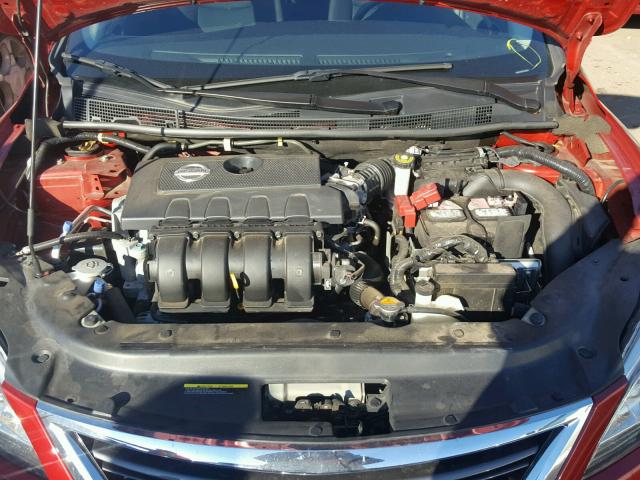 3N1AB7AP0EY328201 - 2014 NISSAN SENTRA S RED photo 7