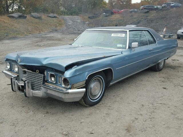 6D47R2E379301 - 1972 CADILLAC DEVILLE BLUE photo 2