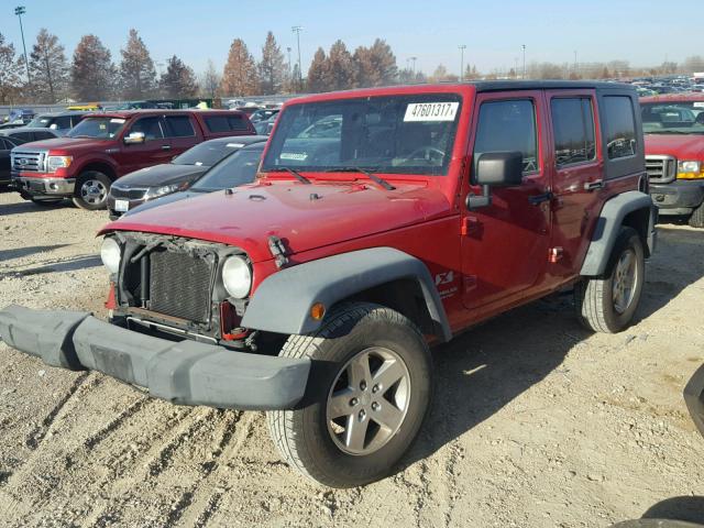 1J4GB39108L565214 - 2008 JEEP WRANGLER U RED photo 2