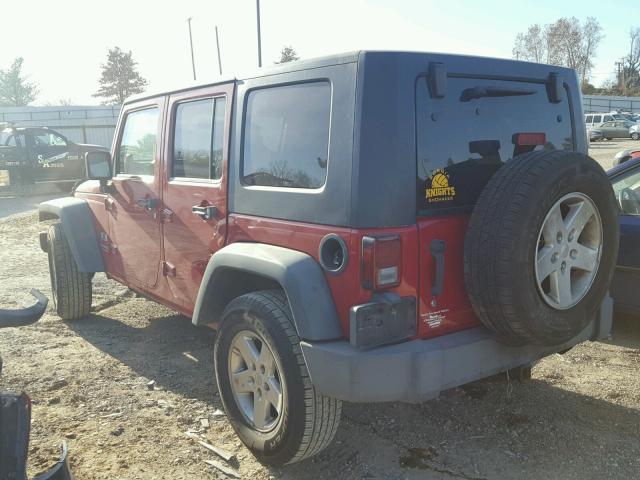 1J4GB39108L565214 - 2008 JEEP WRANGLER U RED photo 3