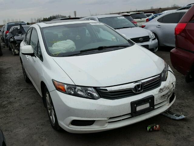 2HGFB2F55CH103287 - 2012 HONDA CIVIC LX WHITE photo 1