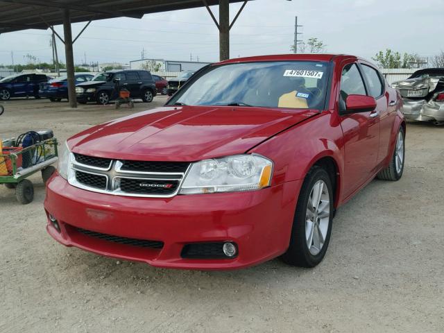 1C3CDZCG3DN623821 - 2013 DODGE AVENGER SX RED photo 2