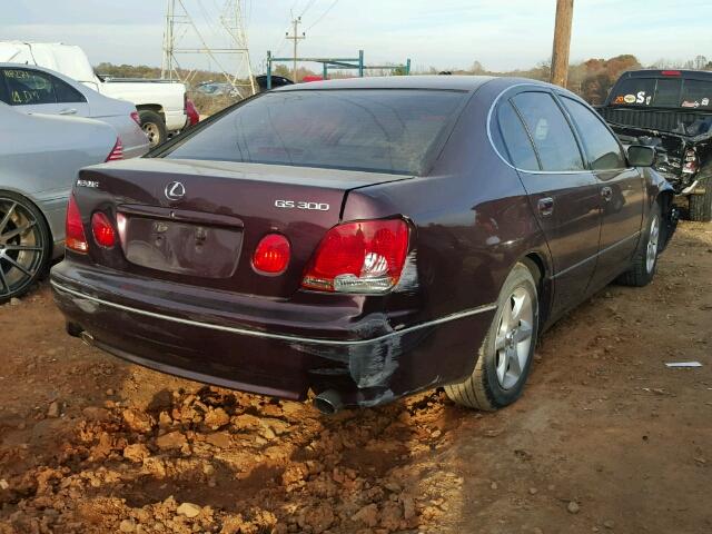 JT8BD69S320166079 - 2002 LEXUS GS 300 BURGUNDY photo 4