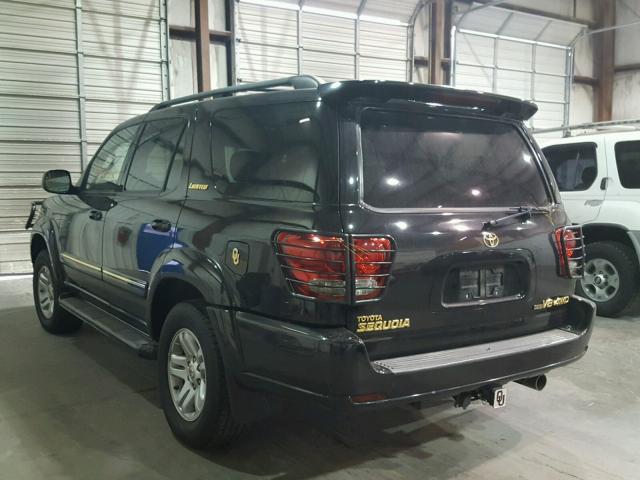 5TDBT48A16S272499 - 2006 TOYOTA SEQUOIA LI BLACK photo 3