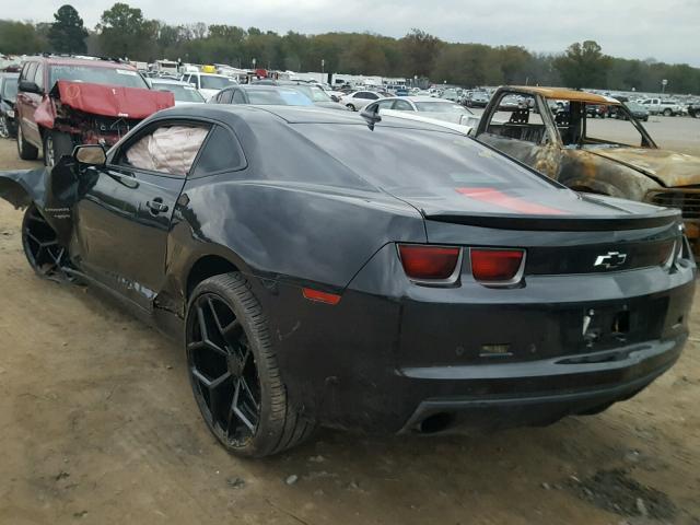 2G1FC1E30C9173529 - 2012 CHEVROLET CAMARO LT BLACK photo 3