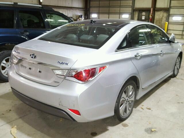 KMHEC4A45DA067081 - 2013 HYUNDAI SONATA HYB SILVER photo 4