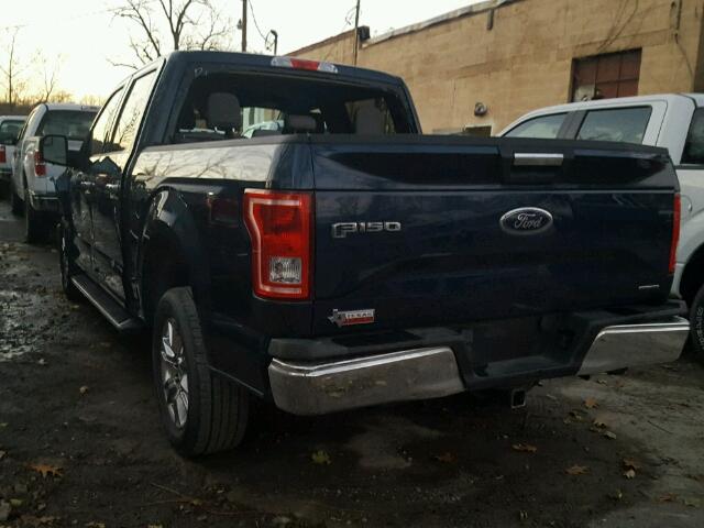 1FTEW1CF6FKE08431 - 2015 FORD F150 SUPER BLUE photo 3