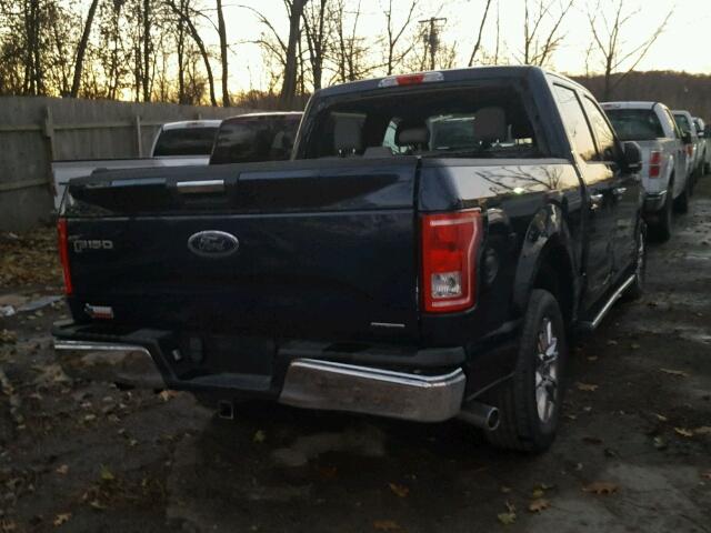 1FTEW1CF6FKE08431 - 2015 FORD F150 SUPER BLUE photo 4