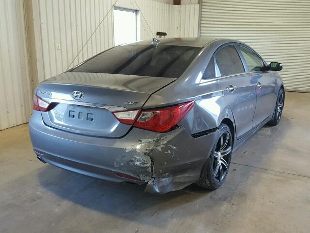 5NPEC4ABXCH474405 - 2012 HYUNDAI SONATA SE GRAY photo 4