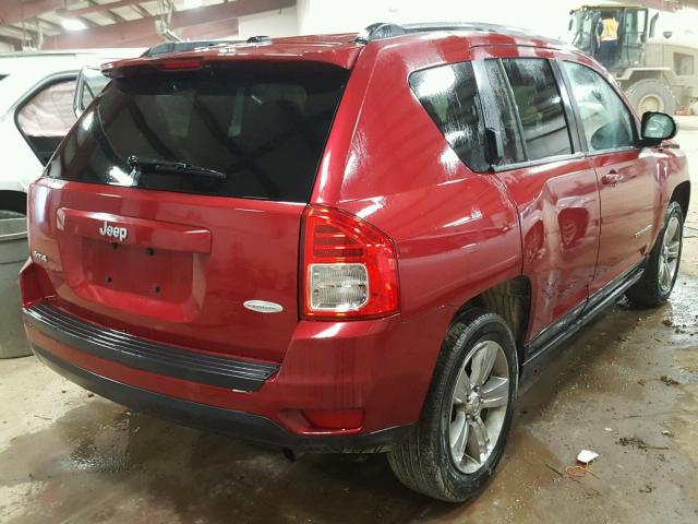 1C4NJDEB0CD625158 - 2012 JEEP COMPASS LA RED photo 4