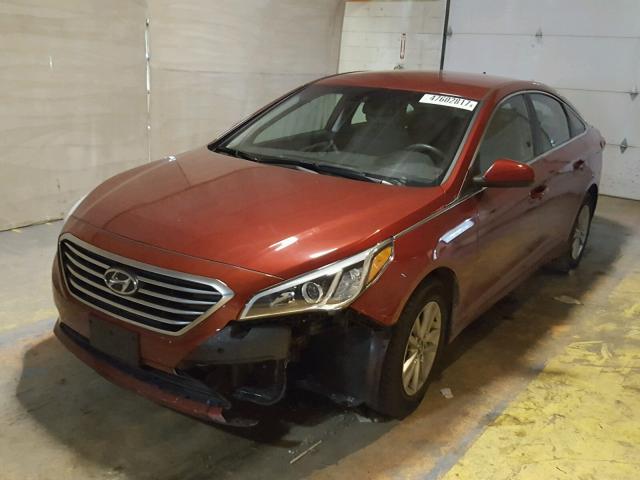 5NPE24AF8GH323106 - 2016 HYUNDAI SONATA SE RED photo 2