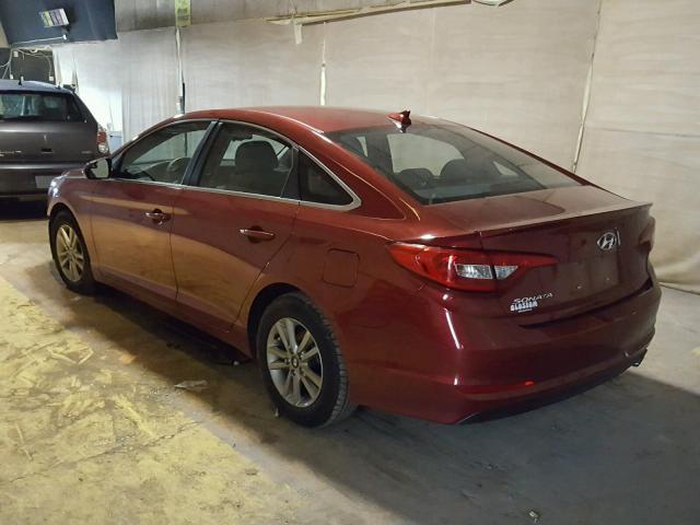 5NPE24AF8GH323106 - 2016 HYUNDAI SONATA SE RED photo 3