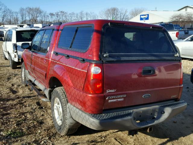 1FMZU77E92UC70048 - 2002 FORD EXPLORER S MAROON photo 3