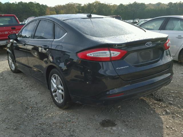 1FA6P0H75E5389466 - 2014 FORD FUSION SE BLACK photo 3