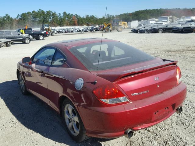 KMHHM65D45U185574 - 2005 HYUNDAI TIBURON BURGUNDY photo 3