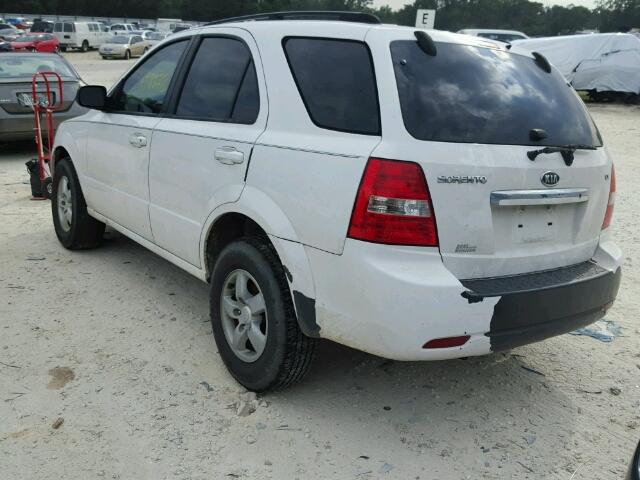 KNDJD735085761165 - 2008 KIA SORENTO EX WHITE photo 3