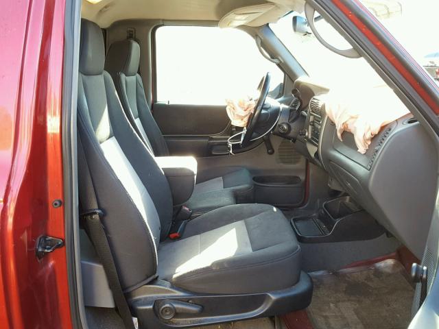 1FTYR10D16PA78160 - 2006 FORD RANGER MAROON photo 5
