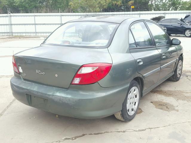 KNADC123626148687 - 2002 KIA RIO GREEN photo 4