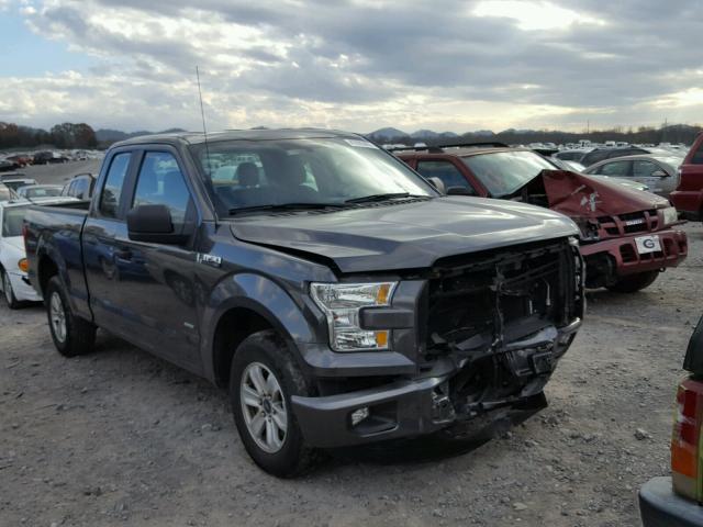 1FTEX1CP6FKD52853 - 2015 FORD F150 SUPER GRAY photo 1