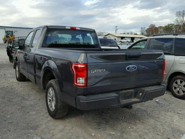 1FTEX1CP6FKD52853 - 2015 FORD F150 SUPER GRAY photo 3