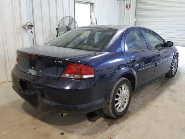 1C3EL56R22N244646 - 2002 CHRYSLER SEBRING LX BLUE photo 4