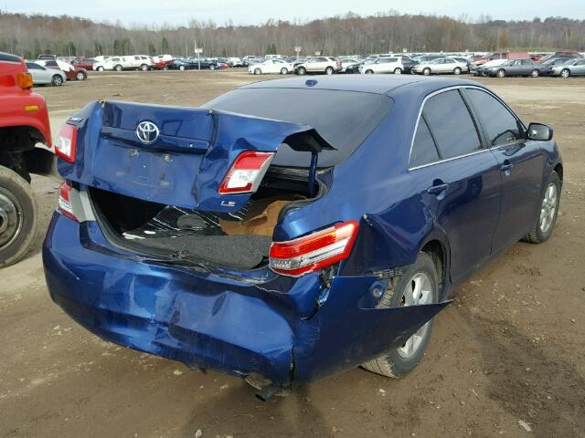 4T4BF3EK2BR117174 - 2011 TOYOTA CAMRY BASE BLUE photo 4