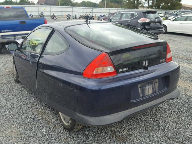 JHMZE14766S000327 - 2006 HONDA INSIGHT BLUE photo 3