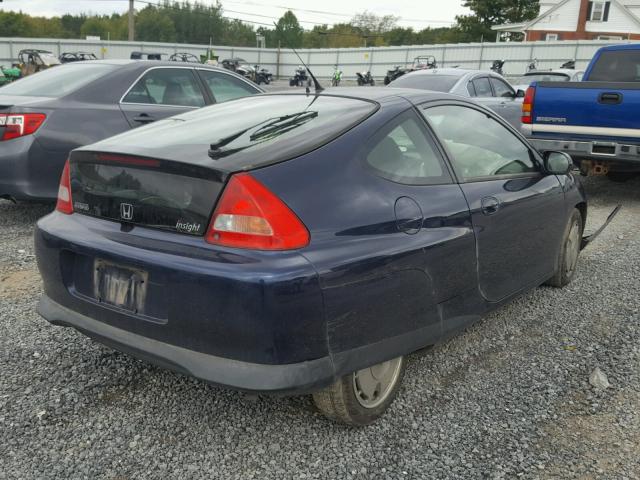 JHMZE14766S000327 - 2006 HONDA INSIGHT BLUE photo 4