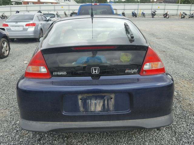 JHMZE14766S000327 - 2006 HONDA INSIGHT BLUE photo 6