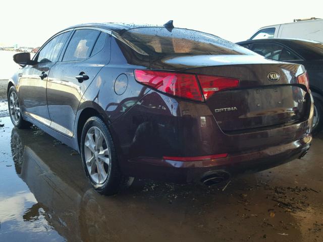 5XXGN4A79DG150549 - 2013 KIA OPTIMA EX BURGUNDY photo 3