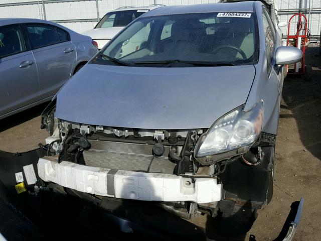 JTDKN3DU9A0037218 - 2010 TOYOTA PRIUS SILVER photo 9