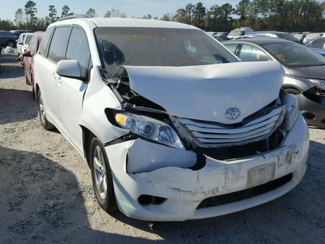 5TDKK3DC0FS544593 - 2015 TOYOTA SIENNA LE WHITE photo 1