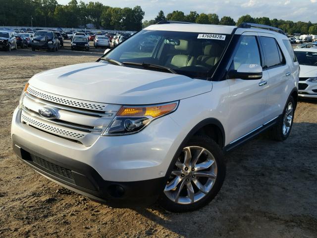 1FMHK8F89BGA90957 - 2011 FORD EXPLORER L WHITE photo 2