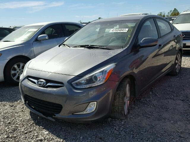 KMHCU4AE1EU615042 - 2014 HYUNDAI ACCENT GLS GRAY photo 2