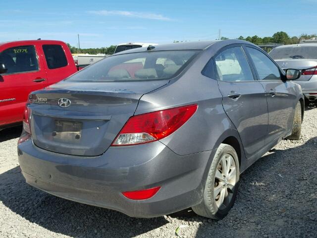 KMHCU4AE1EU615042 - 2014 HYUNDAI ACCENT GLS GRAY photo 4