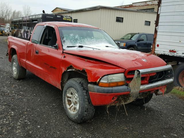 1B7GG22N11S293377 - 2001 DODGE DAKOTA RED photo 1