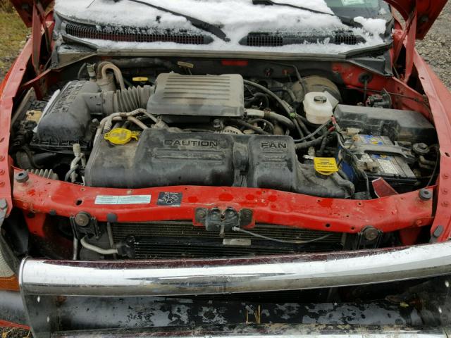 1B7GG22N11S293377 - 2001 DODGE DAKOTA RED photo 7