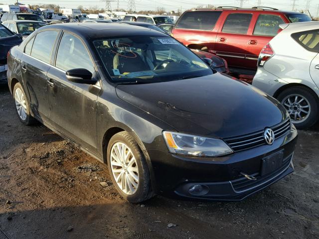 3VWLZ7AJ1BM348325 - 2011 VOLKSWAGEN JETTA SEL BLACK photo 1