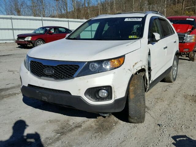 5XYKTDA61CG210387 - 2012 KIA SORENTO BA WHITE photo 2