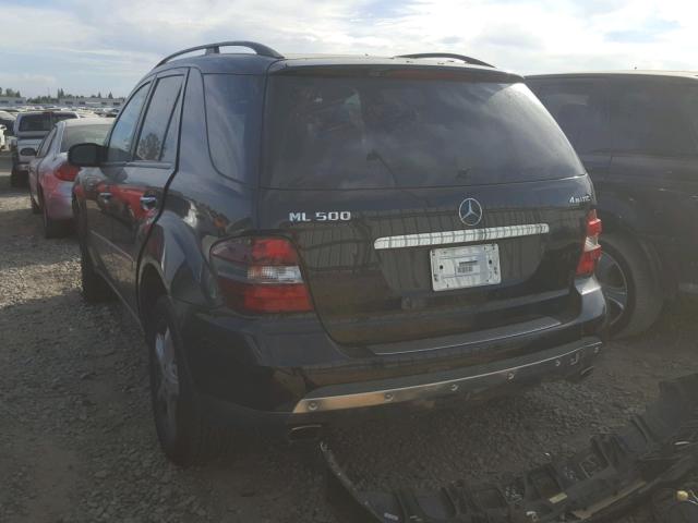 4JGBB75E87A179159 - 2007 MERCEDES-BENZ ML 500 BLACK photo 3