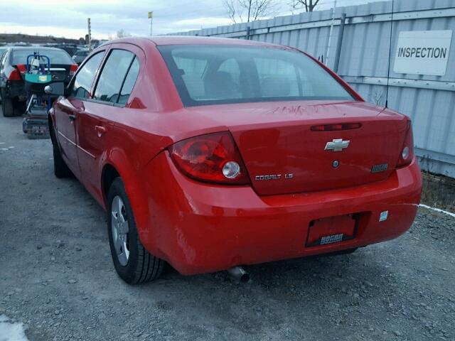 1G1AJ55F977186191 - 2007 CHEVROLET COBALT LS RED photo 3