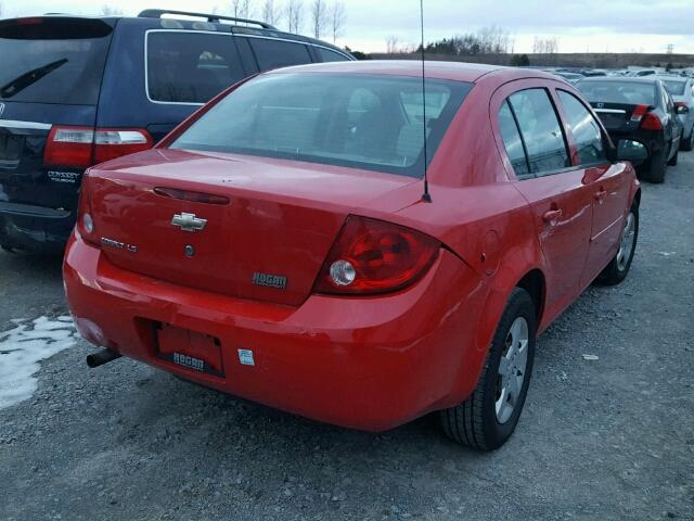 1G1AJ55F977186191 - 2007 CHEVROLET COBALT LS RED photo 4