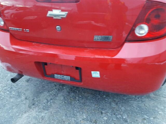 1G1AJ55F977186191 - 2007 CHEVROLET COBALT LS RED photo 9